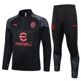 AC Milan Black Training Sweatshirt + Pants Mens 2023/24