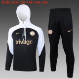 Chelsea Black Training Sweatshirt + Pants Kids 2023/24 #Hoodie