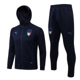 Italy Hoodie Royal Training Suit Jacket + Pants Mens 2021/22
