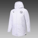 2020/2021 Manchester City White Soccer Winter Jacket Men's