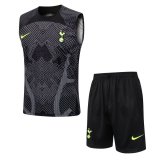 Tottenham Hotspur Black Training Suit Singlet + Short Mens 2021/22
