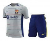 Barcelona Grey Training Jersey + Short Mens 2023/24