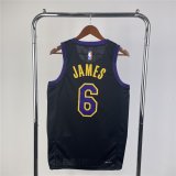 Los Angeles Lakers Black Swingman Jersey - City Edition Mens 2023/24 JAMES #6