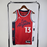 Los Angeles Clippers Red Swingman Jersey Mens 2024 GEORGE #13