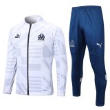 Olympique Marseille White Training Suit Jacket + Pants Mens 2022/23