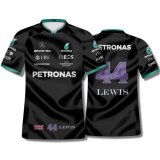 Red Bull Mercedes 2022 Black F1 Team T-Shirt Mens