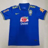Brazil Blue Polo Jersey Mens 2022