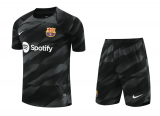 Barcelona Goalkeeper Black Jersey + Short Mens 2023/24