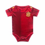 2020 Spain Home Red Baby Infant Crawl Soccer Jersey Shirt
