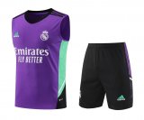 Real Madrid Purple Training Singlet + Short Mens 2023/24