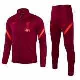 Liverpool Burgundy Training Suit (Jacket + Pants) Mens 2021/22