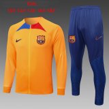 Barcelona Orange Training Suit Jacket + Pants Kids 2022/23