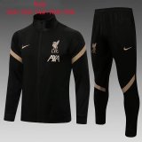 Liverpool Black Gold Training Suit Jacket + Pants Kids 2021/22