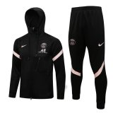 PSG Hoodie Black Training Suit Jacket + Pants Mens 2021/22