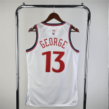 Los Angeles Clippers White Swingman Jersey Mens 2024 GEORGE #13
