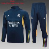 Real Madrid Royal Blue Training Suit Kids 2023/24