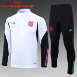 Bayern Munich White Training Sweatshirt + Pants Kids 2023/24