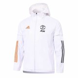 2020/2021 Manchester United Hoodie All Weather Windrunner Jacket White II Mens