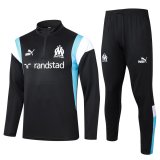 Olympique Marseille Black Training Sweatshirt + Pants Mens 2023/24