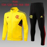 Flamengo Yellow Training Suit Jacket + Pants Kids 2022/23
