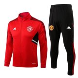 Manchester United Red Training Suit Jacket + Pants Mens 2022/23