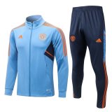 Manchester United Light Blue Training Suit Jacket + Pants Mens 2022/23