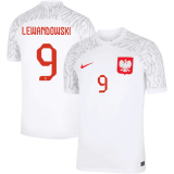 Poland Home Jersey Mens 2022/23 #Lewandowski #9