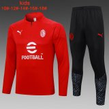 AC Milan Red Training Sweatshirt + Pants Kids 2023/24