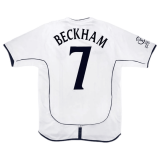 England Home Jersey Mens 2002 #Retro Beckham #7