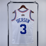 Eastern Conference Mitchell & Ness White All-Star Game Swingman Jersey Mens 2003 #IVERSON - 3