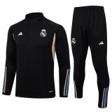 Real Madrid Black Training Suit Mens 2023/24