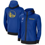 Royal Golden State Warriors 2021/2022 Hoodie Blue Authentic Showtime PerforMensce Full-Zip Jacket Mens