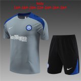 Inter Milan Grey Training Jersey + Short Kids 2024/25