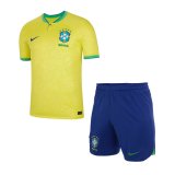 Brazil Home Kids Jersey + Short 2022