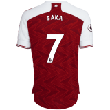 2020/2021 Arsenal Home Red Men's Soccer Jersey SAKA #7