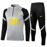 Liverpool Grey Training Suit Mens 2021/22