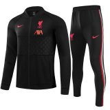 Liverpool Black Stripes Traning Suit (Jacket + Pants) Mens 2021/22
