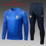 France Blue 3D Training Suit Kids 2022