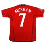England Away Jersey Mens 2002 #Retro Beckham #7