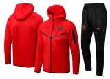 PSG Hoodie Red Training Suit Jacket + Pants Mens 2022/23