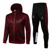 PSG x Jordan Hoodie Burgundy Training Suit (Jacket + Pants) Mens 2020/21