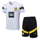 Borussia Dortmund White Jersey + Short Mens 2022/23
