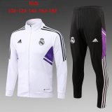 Real Madrid White Training Suit Jacket + Pants Kids 2022/23
