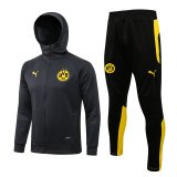 Borussia Dortmund Hoodie Grey Training Suit Jacket + Pants Mens 2021/22