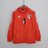 Sao Paulo FC Red All Weather Windrunner Jacket Mens 2022/23