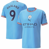 Manchester City Home Jersey Mens 2022/23 #Haaland #9 Player Version