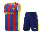 Barcelona Blue - Red Training Singlet + Short Mens 2023/24