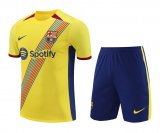 Barcelona Yellow Training Jersey + Short Mens 2023/24