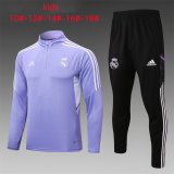 Real Madrid Light Purple Training Suit Kids 2022/23