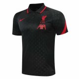 2020/2021 Liverpool Soccer Polo Jersey Black-Red - Mens